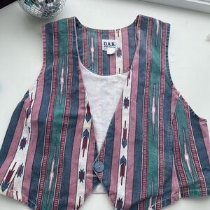 Aztec Vest Western with Button Closure XL